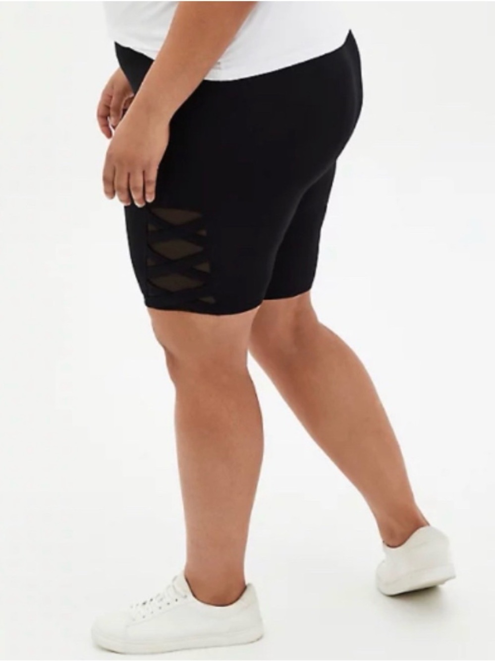 🆕 Black Mesh Lattice Side Bike Short 3 3X 22-24 NWT New